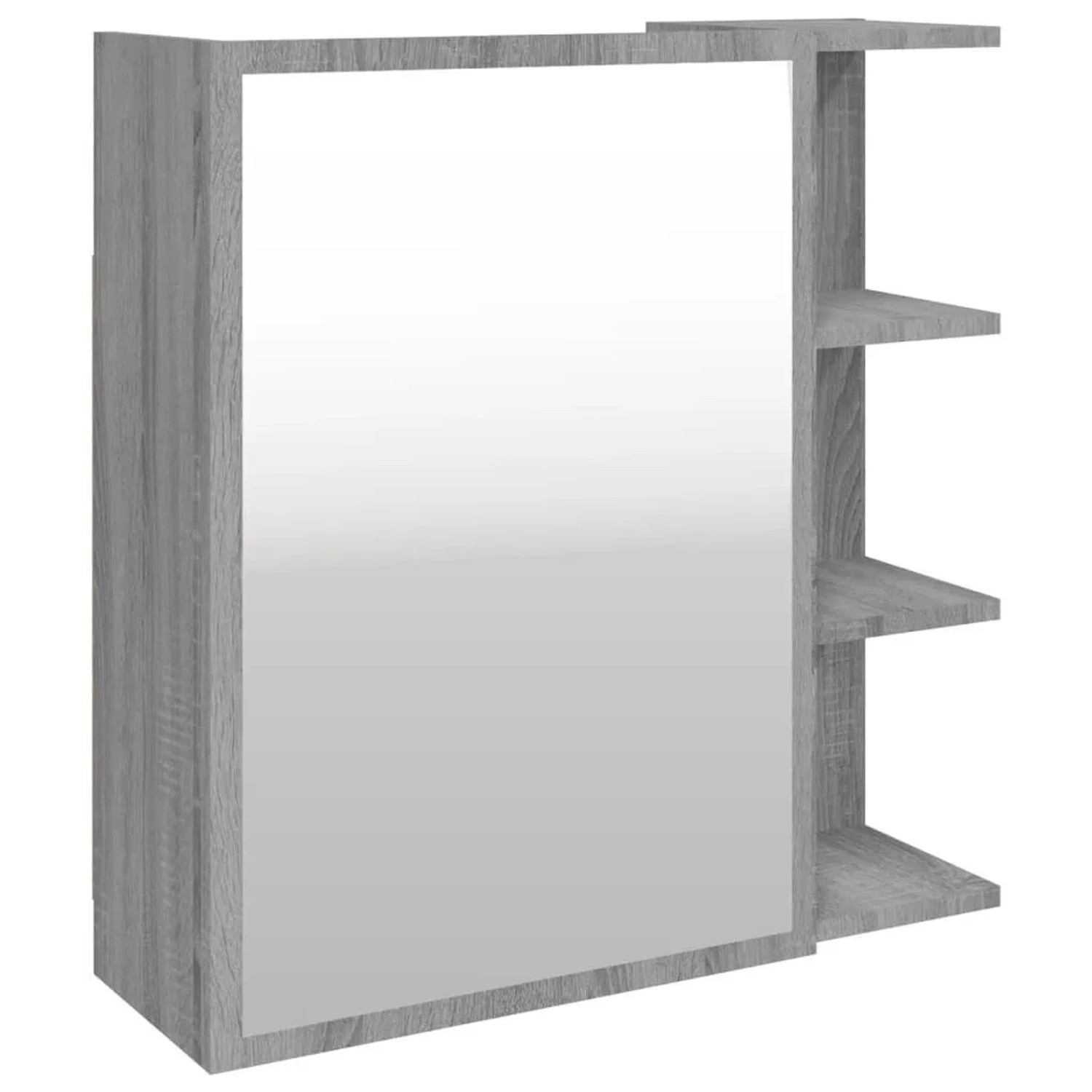 vidaXL Bad-Spiegelschrank Grau Sonoma 62,5x20,5x64 cm Holzwerkstoff 826352