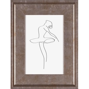 MDF-Bilderrahmen Venezia in Rosegold, 10x15 cm, mit Grafikdruck.