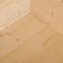 Detailansicht des naturbelassenen Holzbodens und der Wandbohlen im weka Gartenhaus 122.