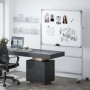 HOMCOM Whiteboard mit Rollen, verzinkte Platte, 127x50x165cm, ideal für Bürobedarf.