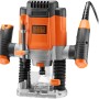 Black+Decker KW1200E Oberfräse: 1200W Fräse für Nut-, Kanten- und Profilfräsarbeiten mit Zubehör.