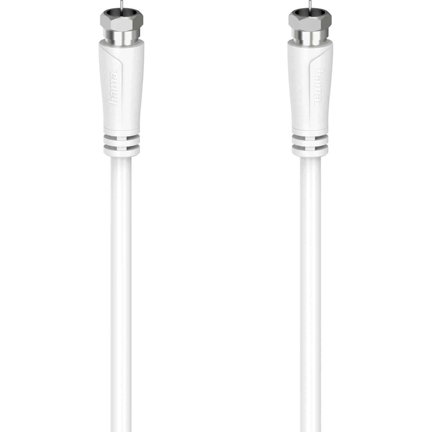 Hama Antennen-Kabel SAT-Anschlusskabel F-Stecker/F-Stecker 90 dB Weiß 10 m