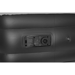 Detailansicht: Happy People Gästebett in Schwarz-Beige mit integrierter Elektropumpe.