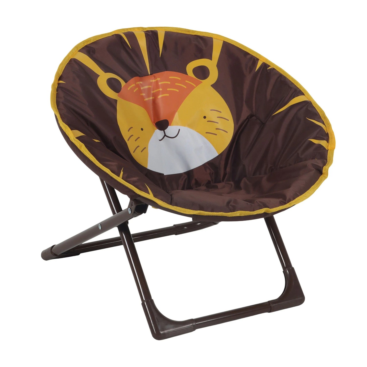 Relaxdays Moonchair für Kinder Polyester Löwe Faltbar 47 cm x 50 cm x 48 cm 1,7 kg
