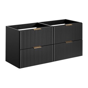 Vente-unique Badmöbel-Set Zevara Schwarz 120 cm
