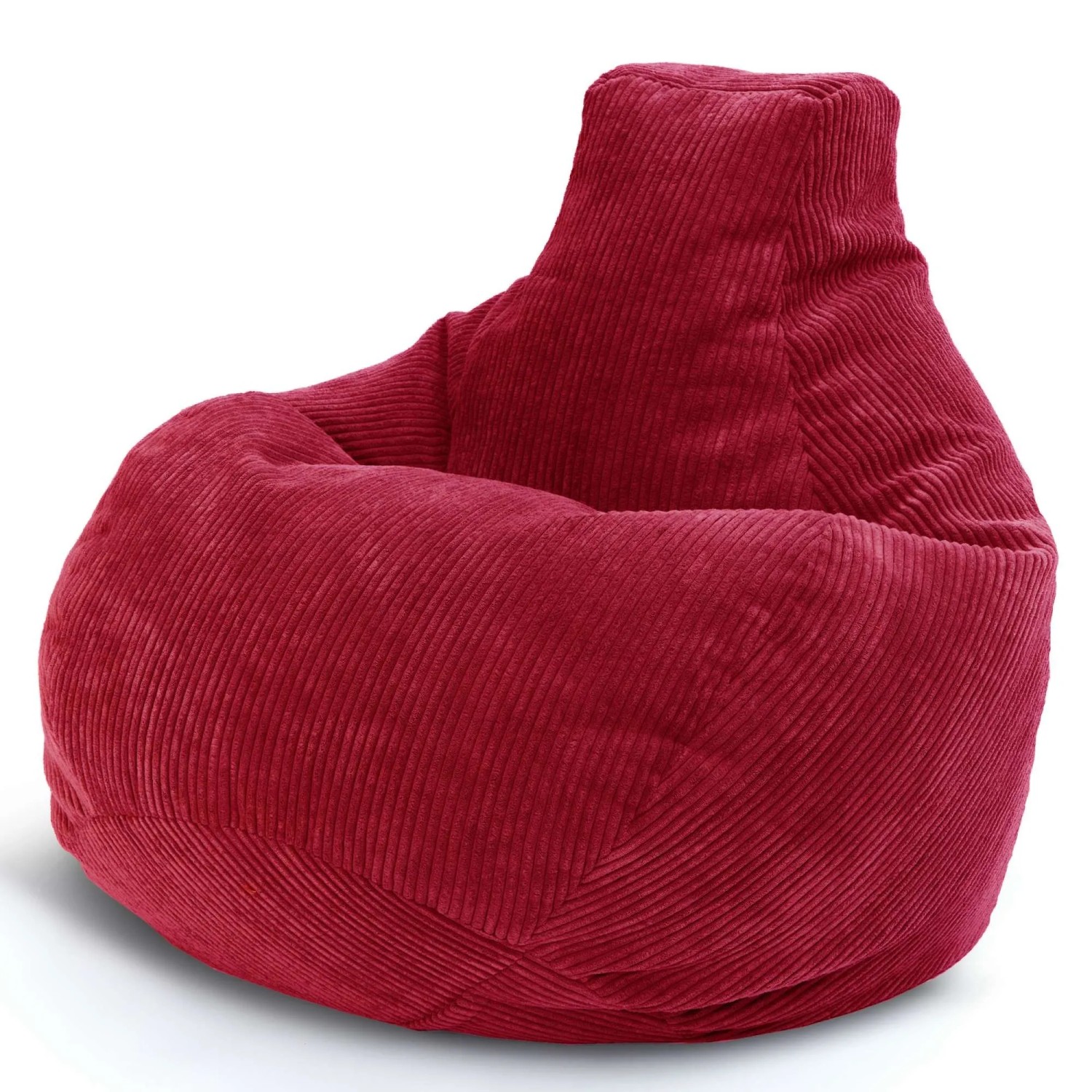 Green Bean Sitzsack Cozy 80 x 90 x 90 cm Cord mit EPS-Perlen-Füllung Rot