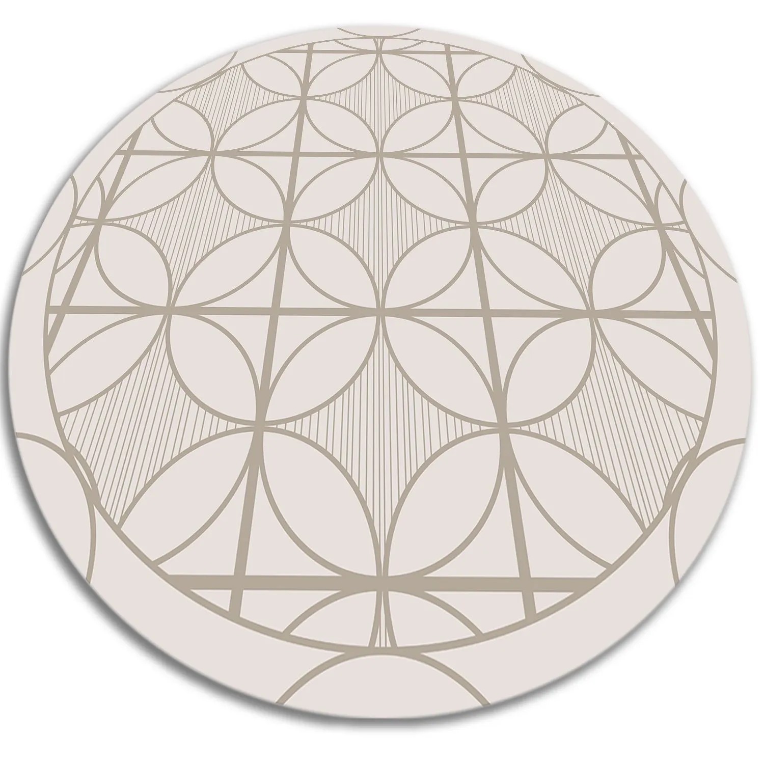 Tulup Teppich Geometrische Kreise Vinyl Tapijt 80x80 cm Rot Vinyl Vloerklee günstig online kaufen