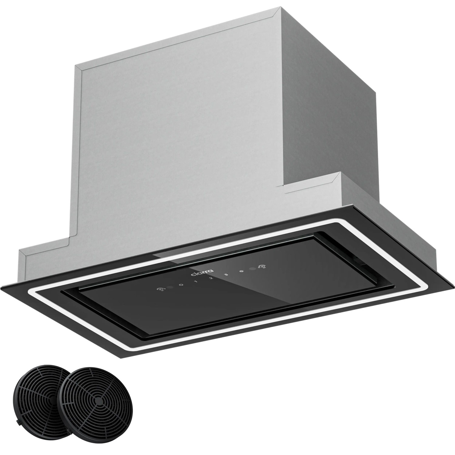 CIARRA Unterbauhaube 52 cm Einbau-Dunstabzugshaube 500 m³/h Touch & Handgesten-Steuerung VM5931C