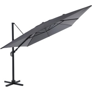 Ampelschirm 392 cm Anthrazit mit Kurbelmechanik