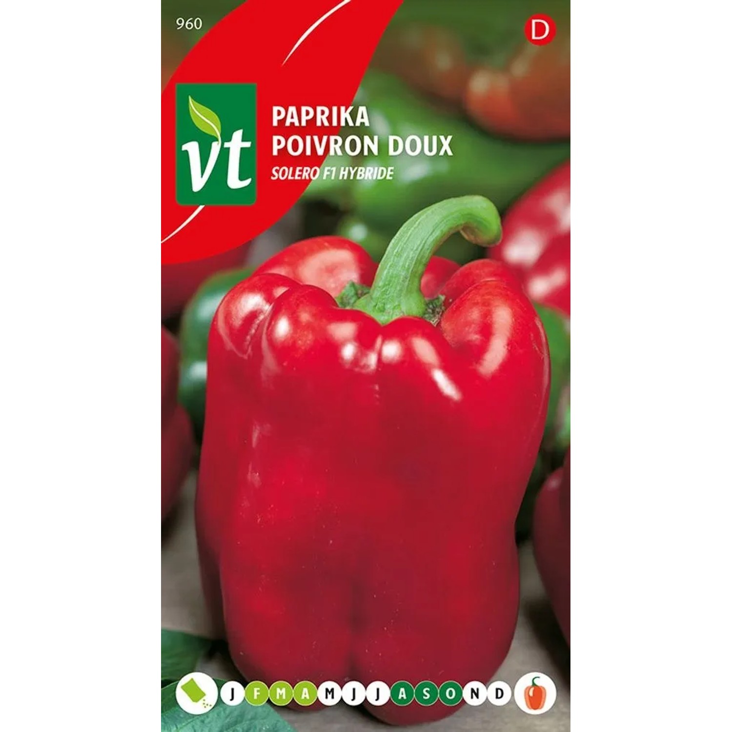 Paprika 'Astri Red' Samen Ca. 0,15 g Hoher Ertrag