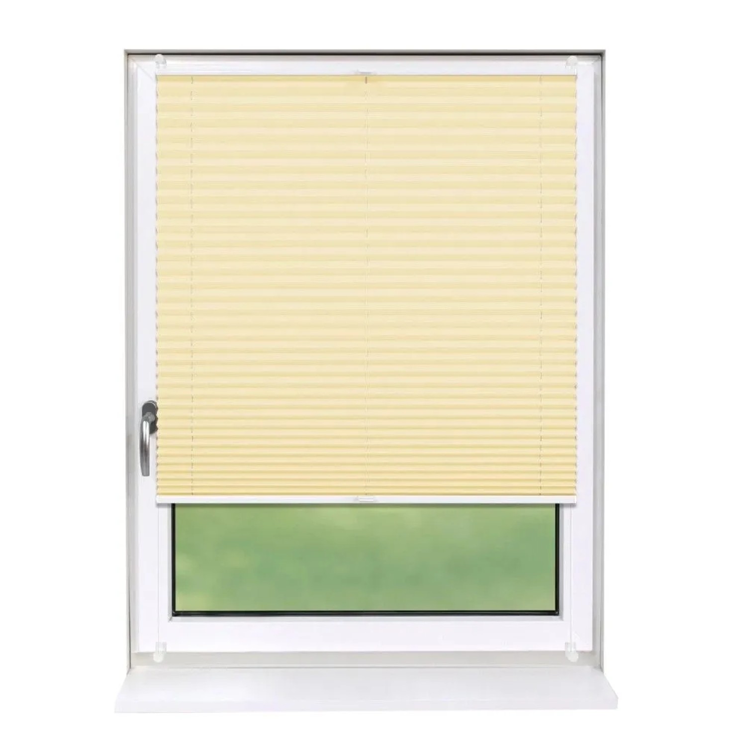 Deco-Raum Plissee Basic ohne Bohren 60x150cm Hellorange Blickdicht Klemmfix