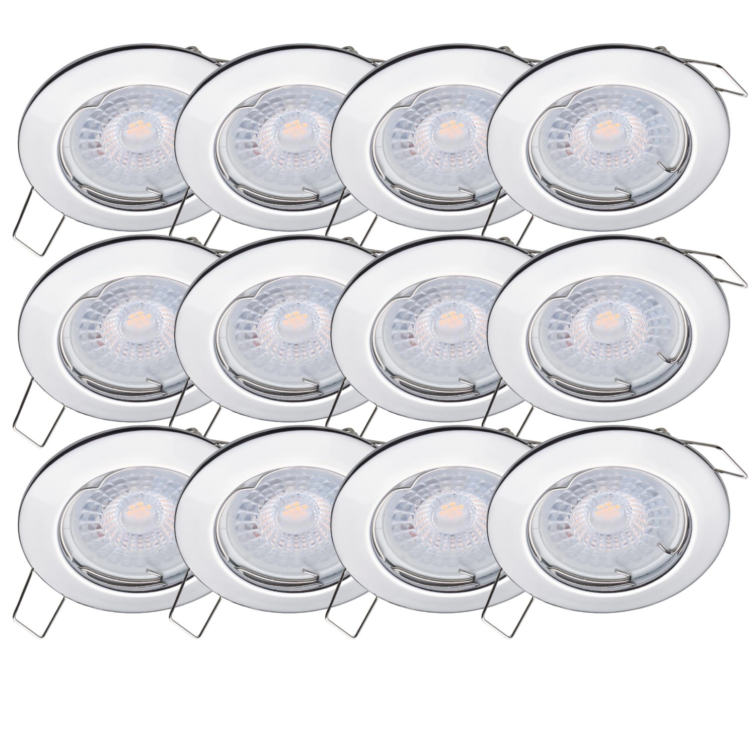 Oktaplex 12er Set Deckeneinbaustrahler Sedan Stufenlos Dimmbar Neutralweiß günstig online kaufen
