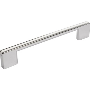Griff 2170, Chrom-Weiß, aus Metall für Möbel, glänzend verchromt.
