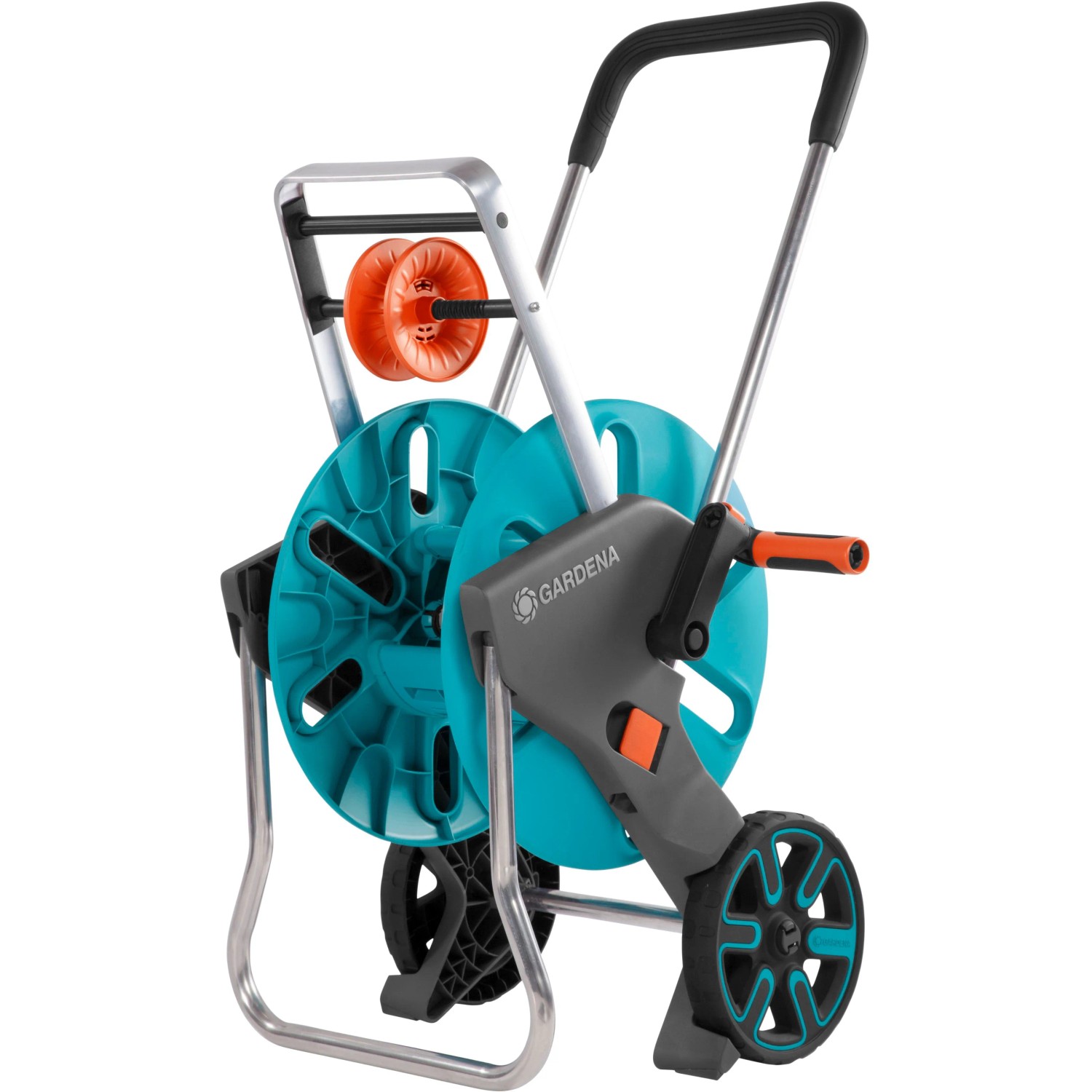 Gardena CleverRoll M Easy Schlauchwagen: mobil, frostsicher, mit Schlauchführung für bis zu 60m Schlauch.