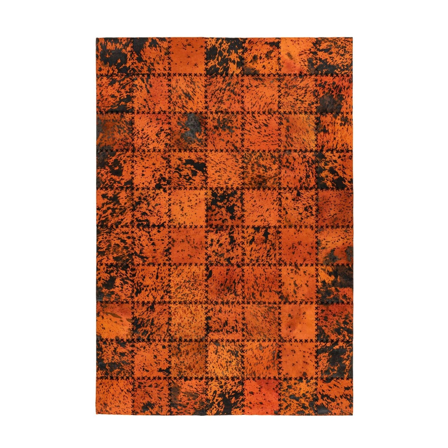 MeGusta Flachflor Teppich Animal PatchworkDesign Orange Leder 200x290 cm An günstig online kaufen