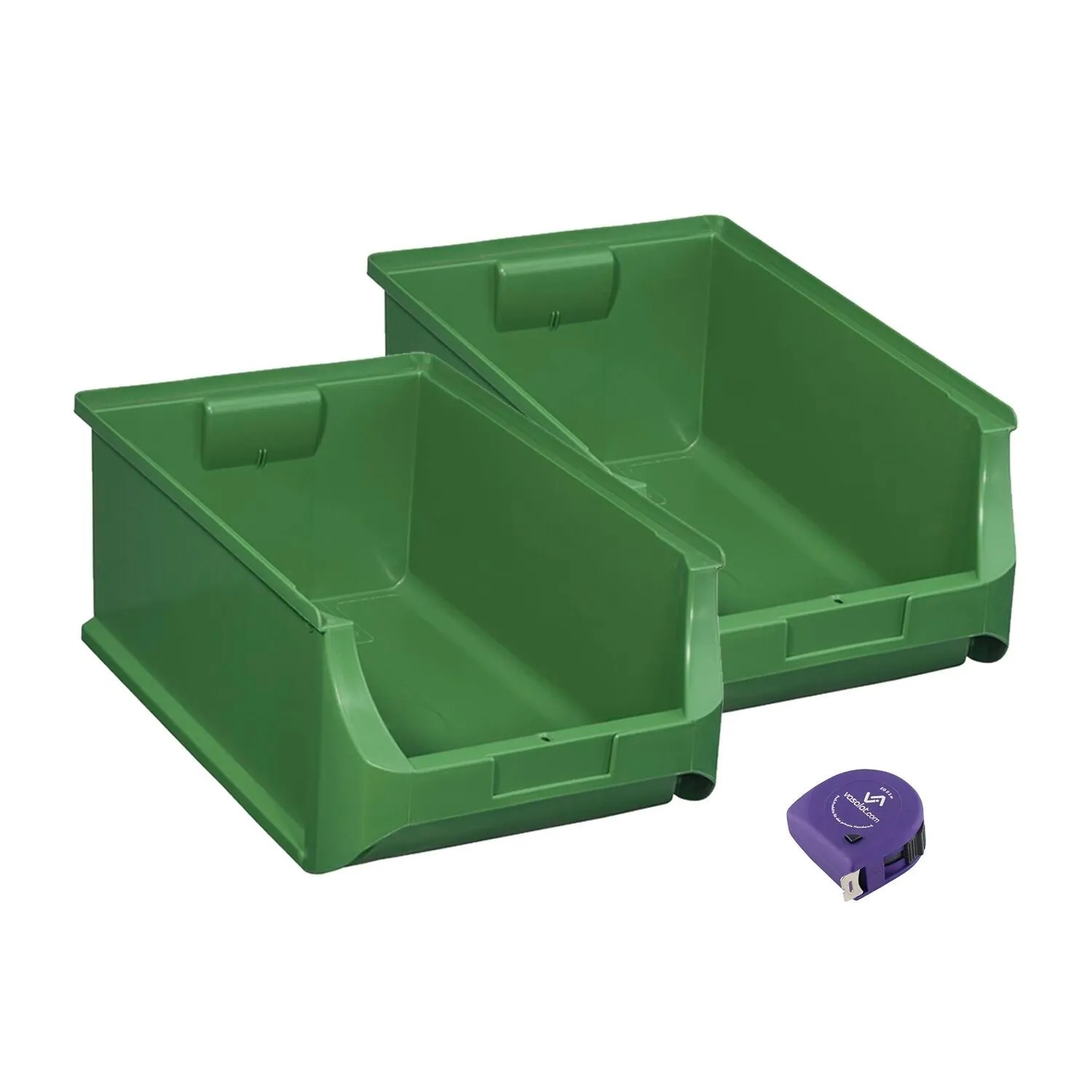 vasalat Set Stapelboxen Größe 5 500x310x200 mm Grün 2 Stück