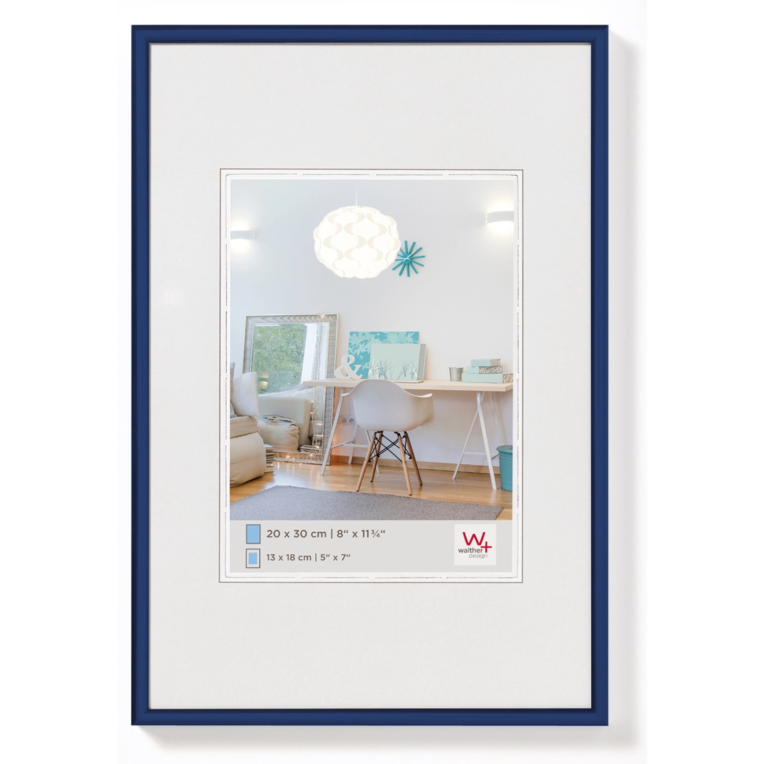 walther design New Lifestyle Kunststoff Bilderrahmen 40x60 cm Blau KV460L günstig online kaufen