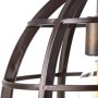 Detailansicht der schwarzen Brilliant Pendelleuchte Matrix 2 mit antikem Finish und filigranem Metallgestell.