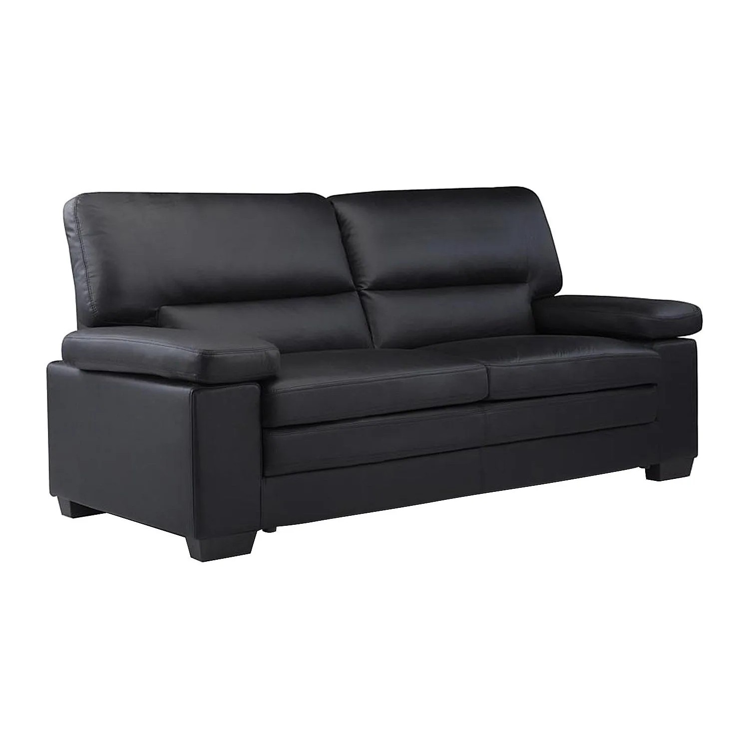 Vente-unique Couchgarnitur Mimas Schwarz 162 cm  210 cm