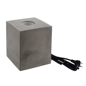 LUXULA Tischleuchte Modern Minimalistisch E27 Fassung Metall Design Nachttischleuchte Dekoleuchte Grau Ø95mm