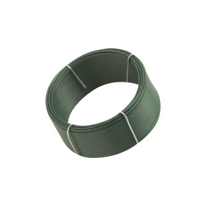 Grüne Drahtspule, 1,2 mm stark, 50 m lang, kunststoffummantelt für Draht & Zaunbau.