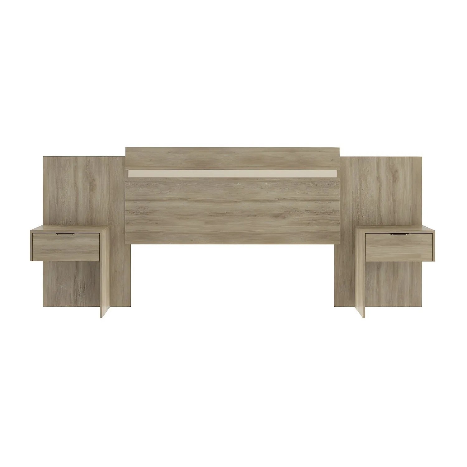 Vente-unique Bettkopfteil Parati Naturfarben Hell 252 cm  232 cm