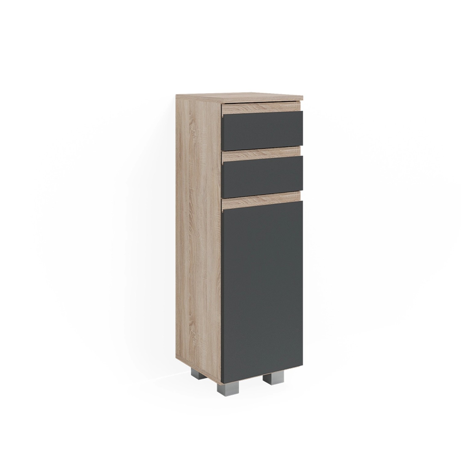 Thumbnail - Vicco Midischrank J-Shape Anthrazit/Sonoma 30 x 95 cm