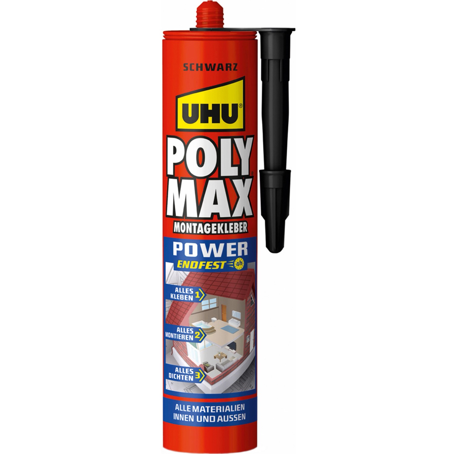 UHU Poly Max Montagekleber Power Schwarz 425 g günstig online kaufen