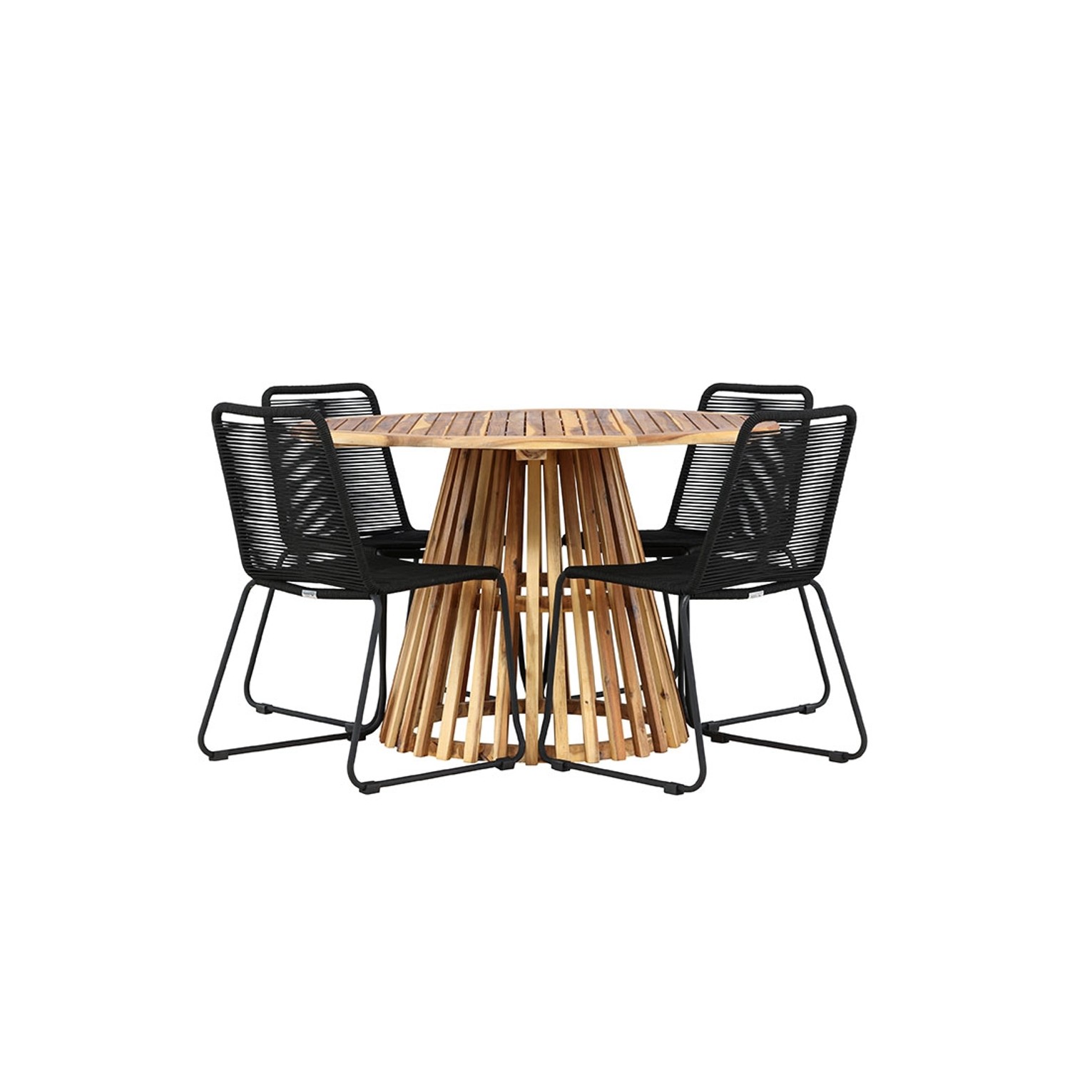 ebuy24 LumpurLindos1 Gartenset 1 Esstisch 4 Stühle Natur Tisch cm H75xB120x günstig online kaufen