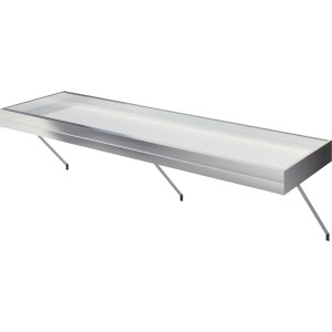 KGT Pflanzwanne Enzian IV für Gewächshäuser, Aluminium mit weißen Einlegeplatten.