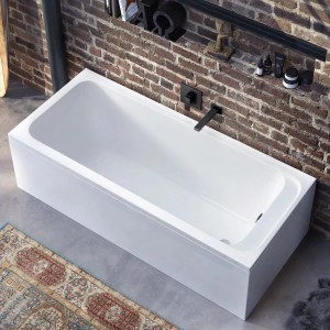 Villeroy & Boch Architectura Rechteck-Badewanne, 170x70 cm, Weiß, Acryl, mit einer Rückenschräge.