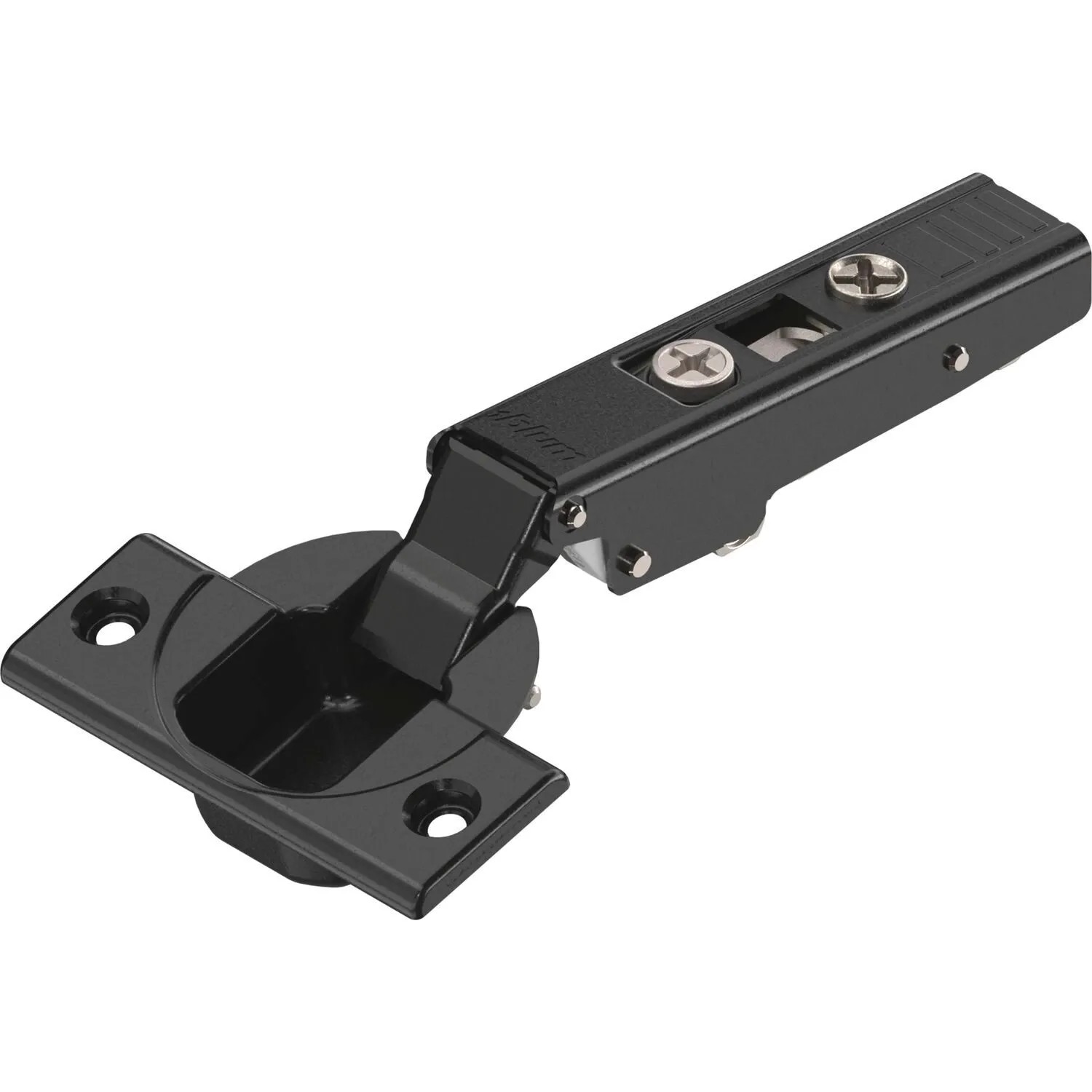 Blum Scharnier Clip Top 110 Grad Gerade ohne Feder Onyx Schwarz Schrauben