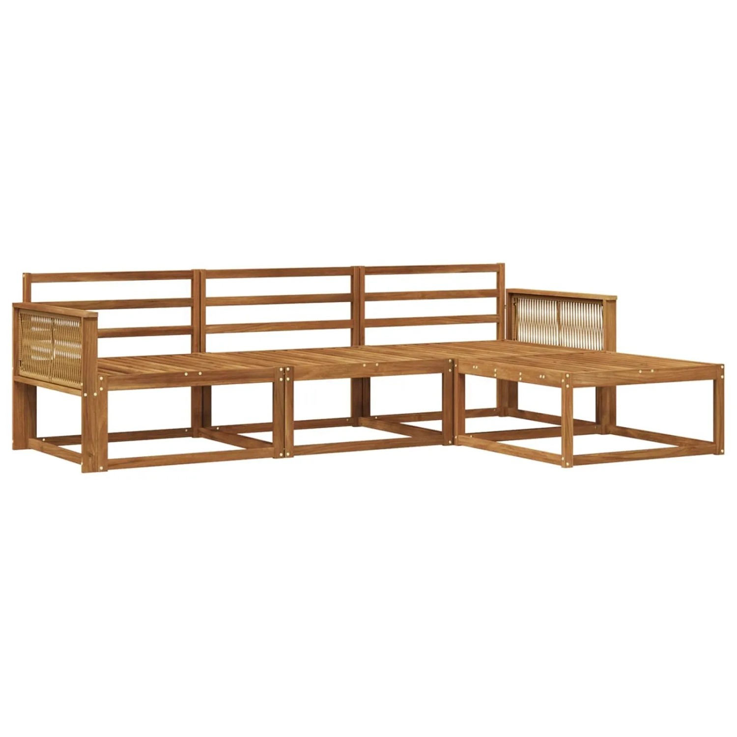 vidaXL Outdoor-Sofagarnitur 4 Stk Natur Massivholz Akazie 3382467