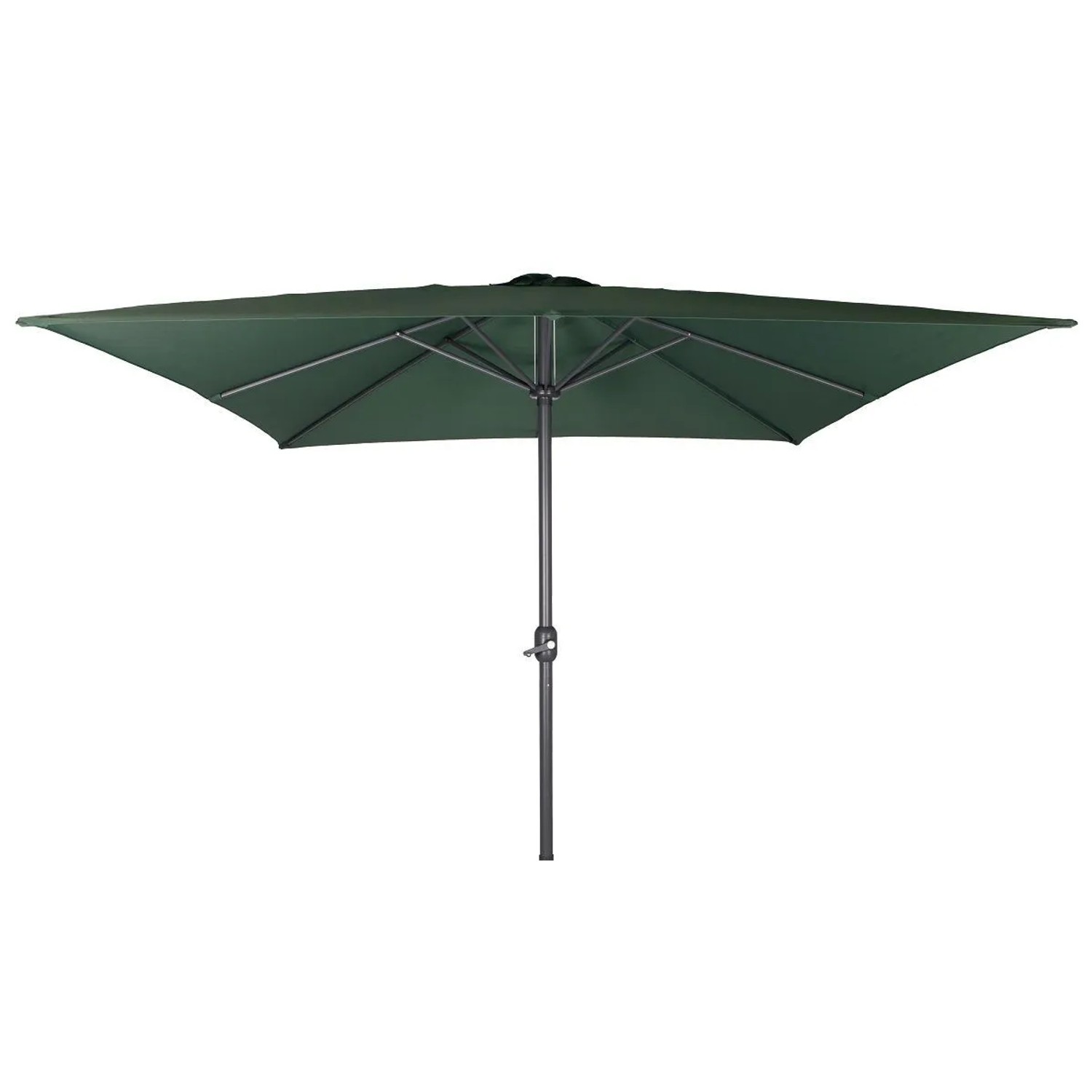 Lex Alu Sonnenschirm 2,5x2,5 m Quadratisch Kurbelschirm Gartenschirm Balkon Grün