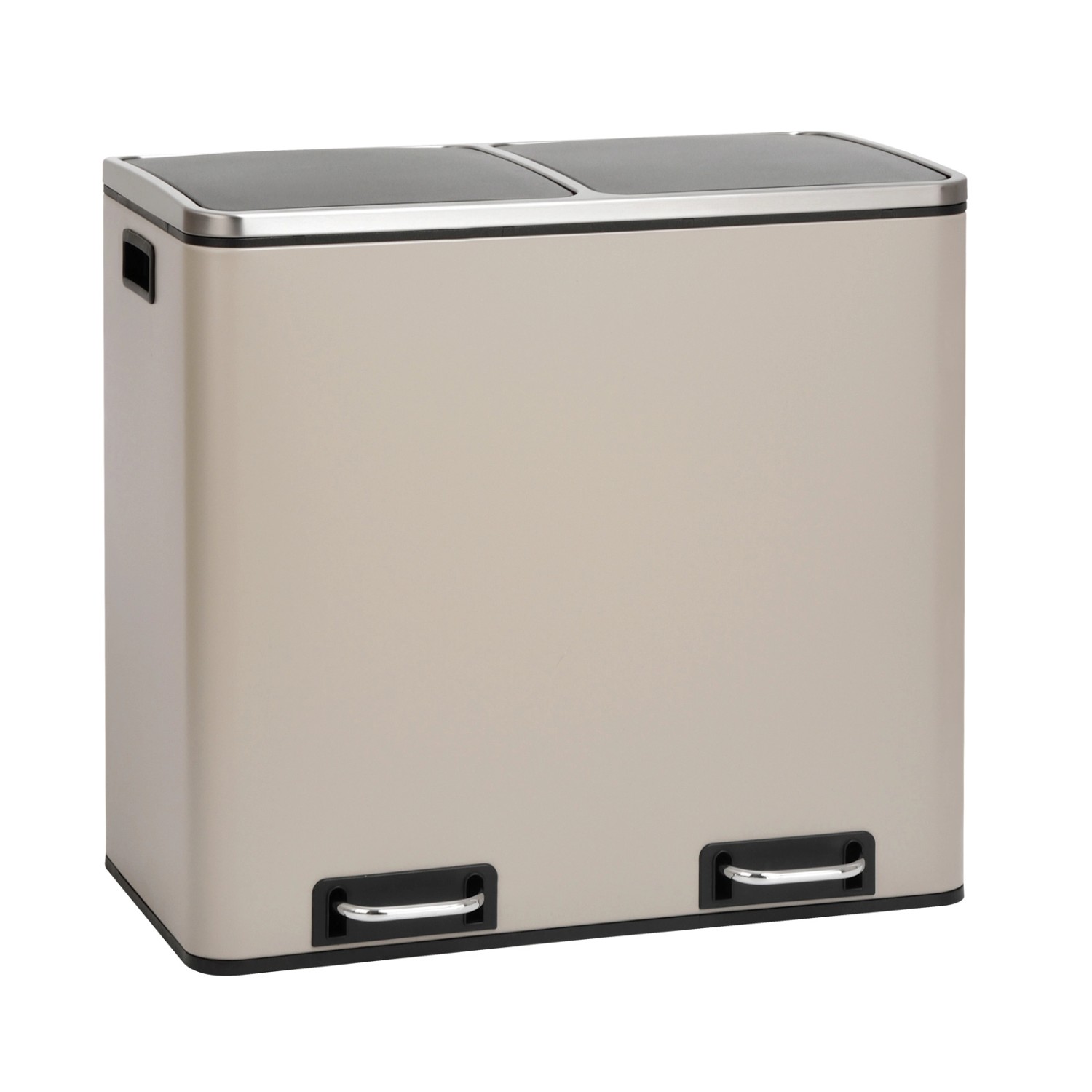 Svita TM2X24 Treteimer 48 Liter Abfalleimer Inneneimer Trennsystem Taupe günstig online kaufen