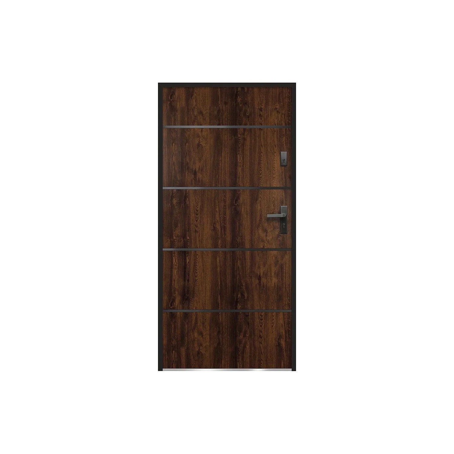 Vente-unique Haustür Naxara Naturfarben Dunkel 95 cm