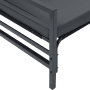 Detailaufnahme: vidaXL Garten-Sofa-Set, anthrazitfarbenes Stahlgestell mit Sitzkissen.