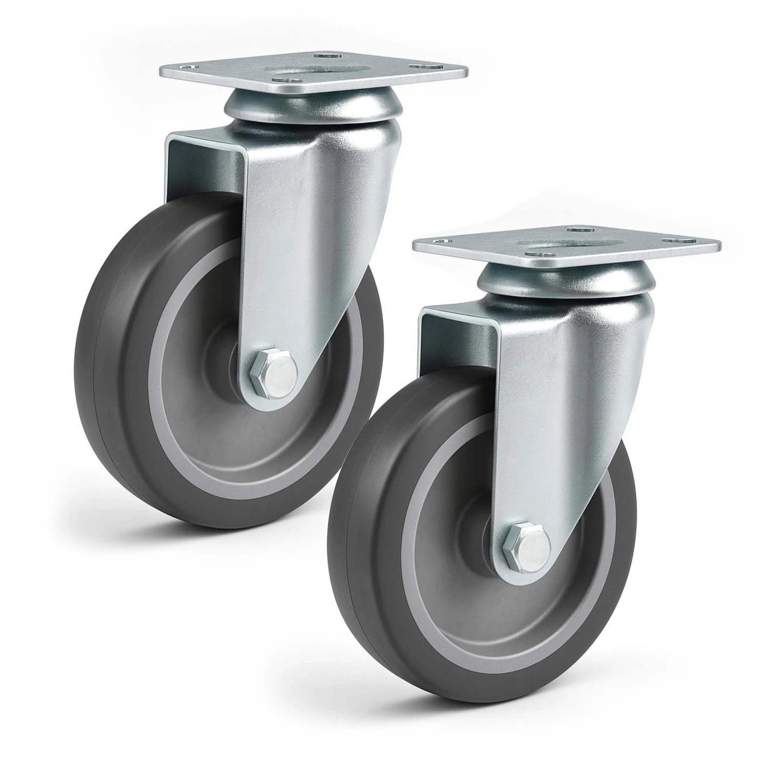 Wiltec Lenkrollen Set 2X Transportrolle O. Bremse 75Mm Möbelrolle 75Kg