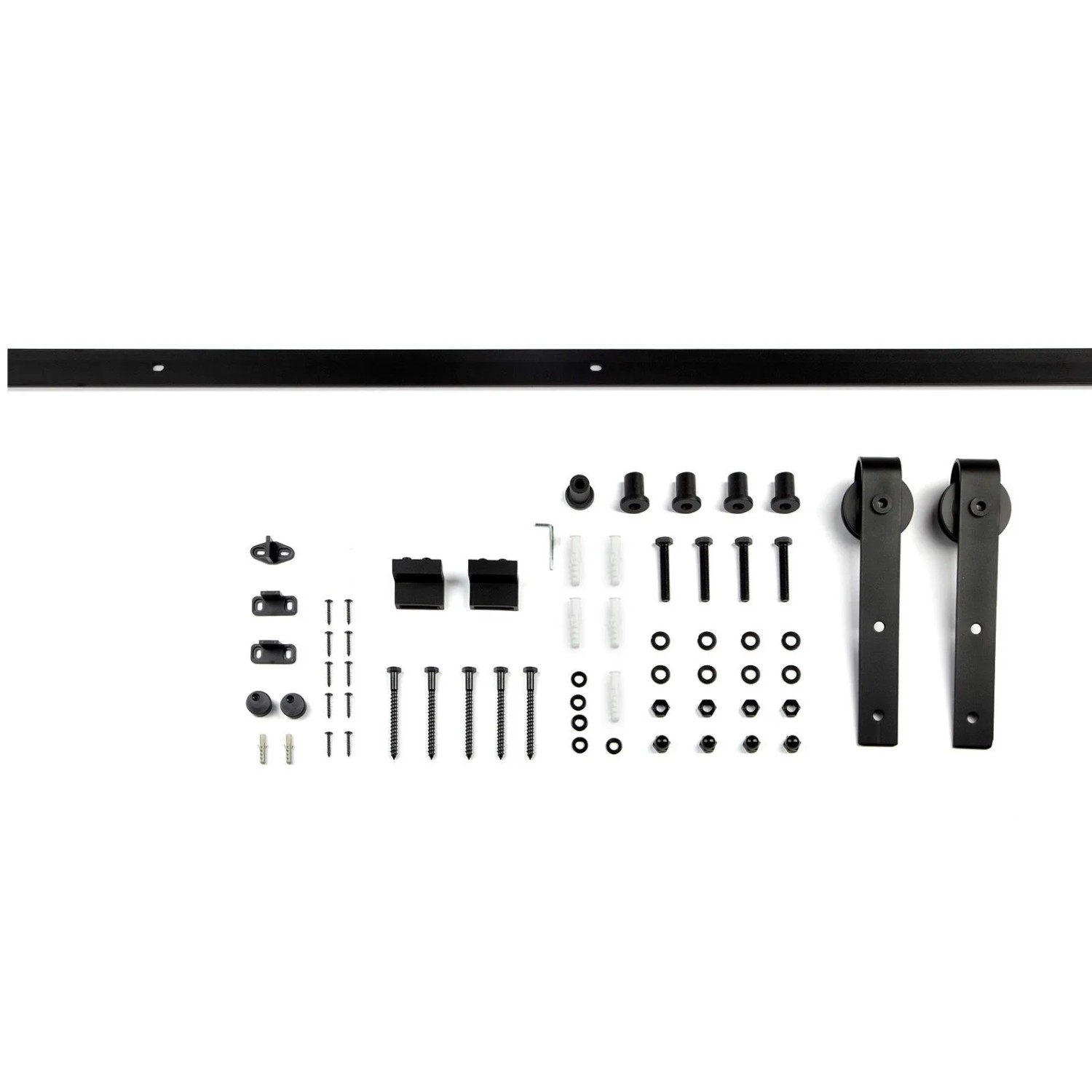 SOTECH Schiebetüren Set LOUNGE-1 2m Seitlich Anschraubbar Schwarz