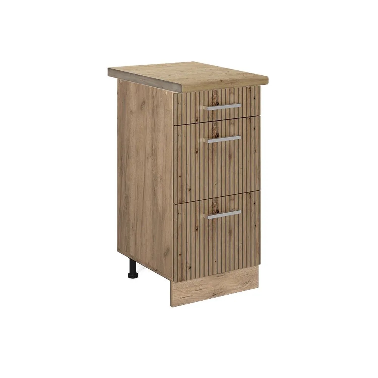Vicco Küchenunterschrank R-Line Artisan-Eiche Goldkraft Eiche 40 cm mit Schubladen AP Eiche