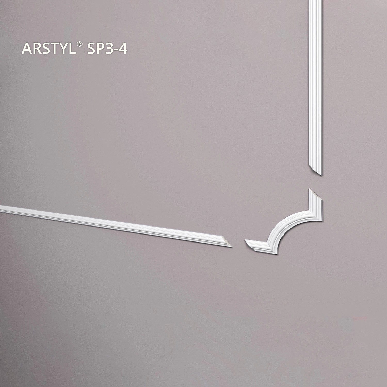 NOEL & MARQUET ARSTYL SP3-4 Eckelement Set, 4 weiße Zierelemente für Paneele.