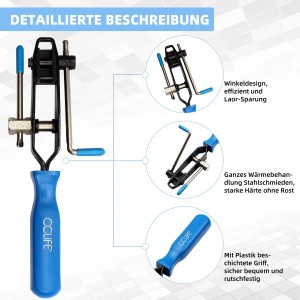 CCLIFE Achsmanschetten Klemmen Zange 2tlg Schlauchschellenzange Manschetten Klemmzange mit Schneidvorrichtung