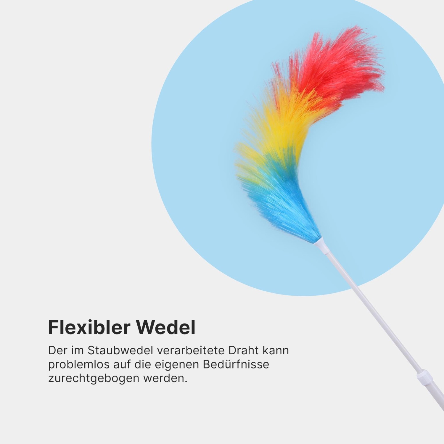Bestlivings Staubwedel, ausziehbar, bunt, bis 97cm, 2er Pack für die Reinigung.