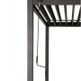 Detailaufnahme der anthrazitfarbenen Pergola Mirador Basic 3x3 m mit Lamellen und Kurbel.
