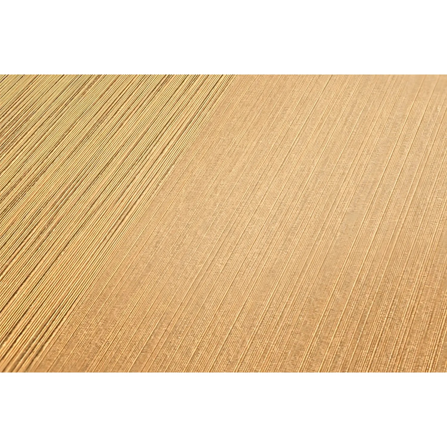 Gelbe Streifen Tapete von PROFHOME mit matter Textiloptik für Wohnräume, 0,53x10,05m.