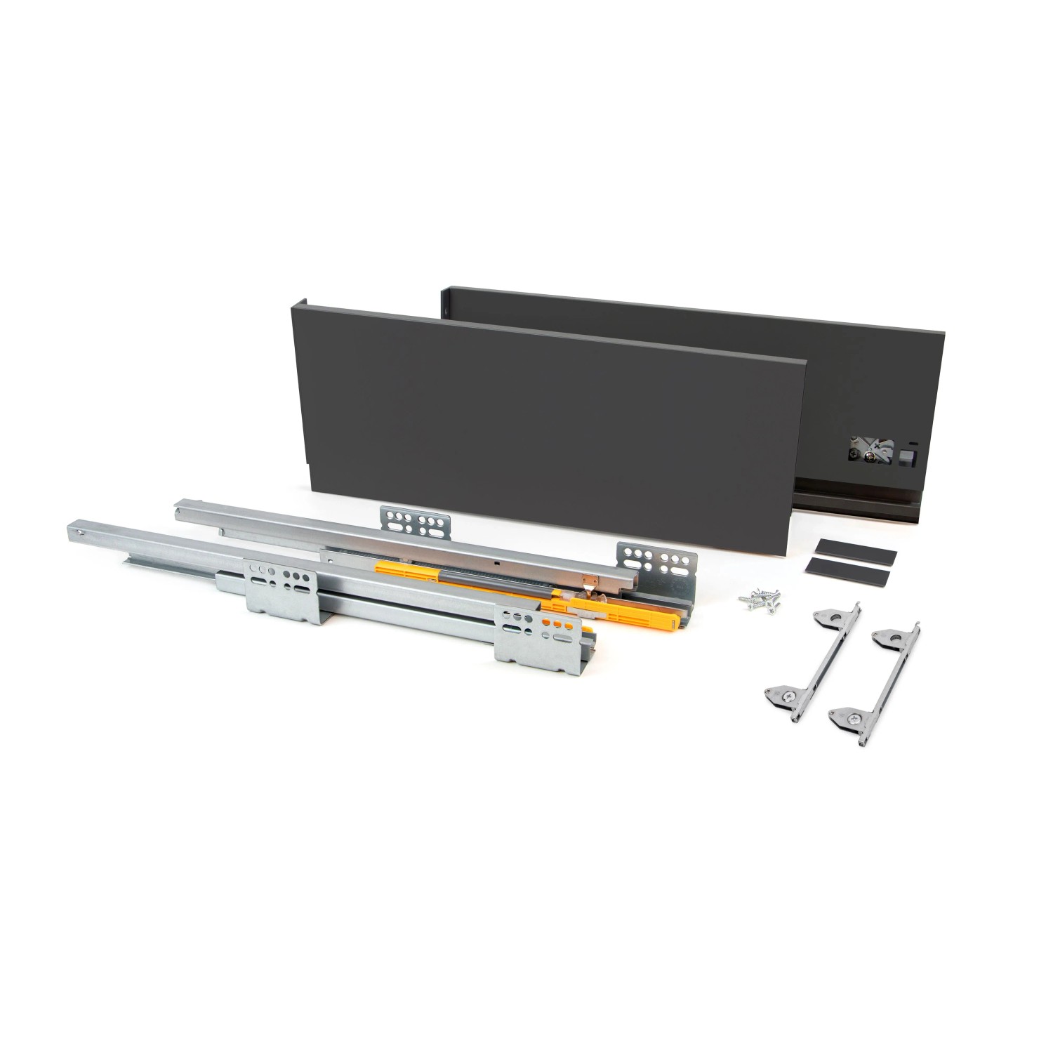 Emuca Außenschublade Concept 30Kg Höhe 185mm Tiefe 450mm Stahl Anthrazitgrau