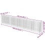 vidaXL Gabionen-Hochbeet aus Stahl, 540x50x100 cm, zur Beetbegrenzung im Garten.