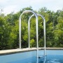 ALTANKA Holzpool Nemo 7,3x3,97 Höhe 1,45 m GRAU mit Liegefläche mit am Beton Verschraubten Stützen BAS7305OSPL2+PLA305_8