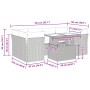 vidaXL 7-tlg. Garten-Sofagarnitur, beige Poly Rattan, mit Maßen. Ideal für Terrasse und Garten.
