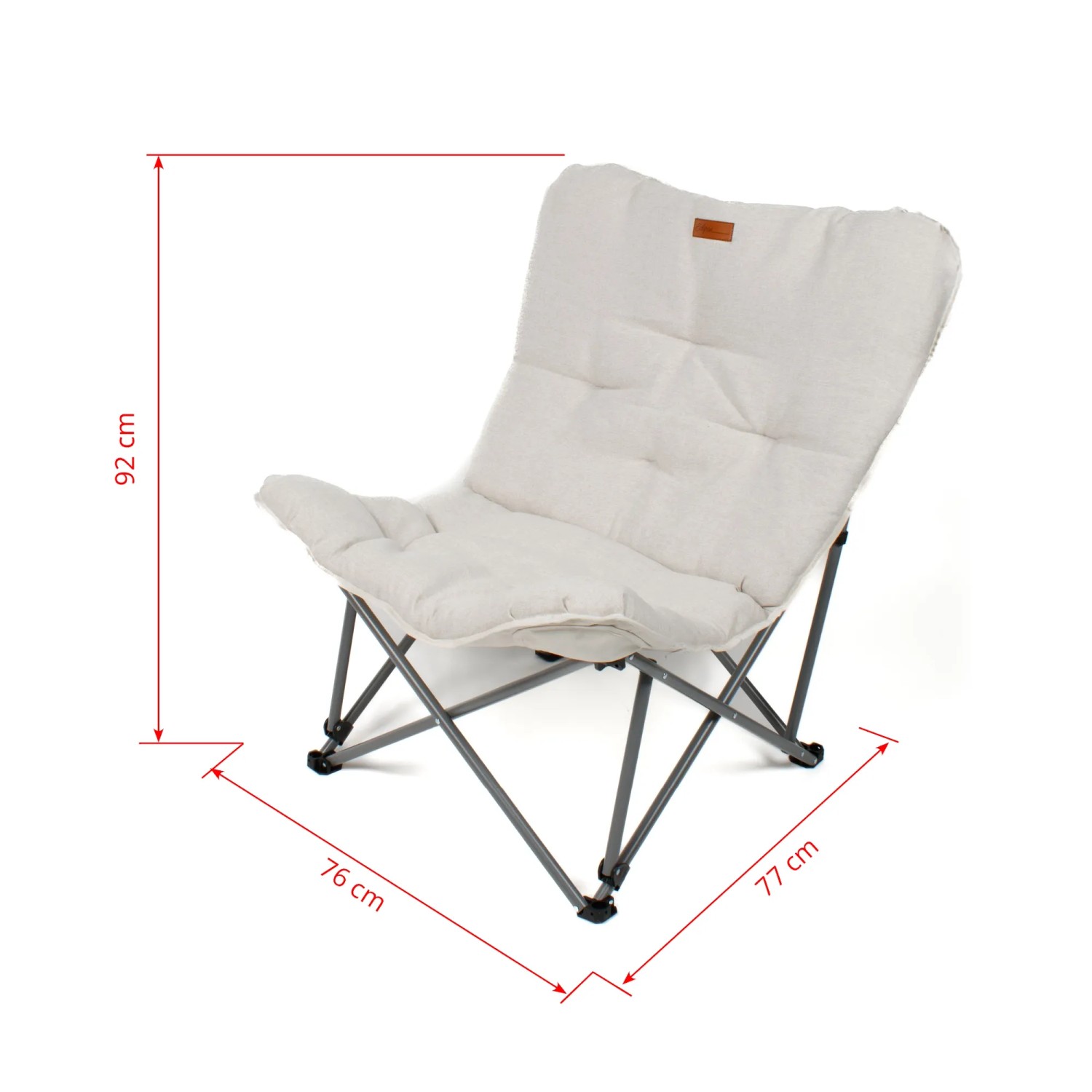 Grauer Eclipse Campingstuhl Herkules, Faltstuhl für Camping, Garten, Balkon mit Transporttasche.